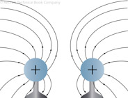 Figure 2-4. Field around two positively charged bodies.