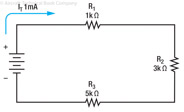 Figure 6-3. Example of three resistors in series.