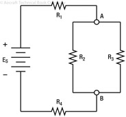 Figure 6-20. Equivalent circuit with three series connected resistors.