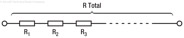 Figure 7-16. Calculations of resistance for resistors in series.