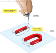 Figure 10-4. Tracing out a magnetic field with iron filings.