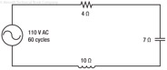 Figure 14-5. A circuit containing resistance, inductance, and capacitance.